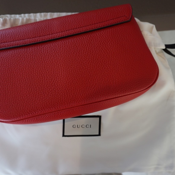Gucci Soho Tassel Red Leather Cross Body Bag - Picture 5 of 9